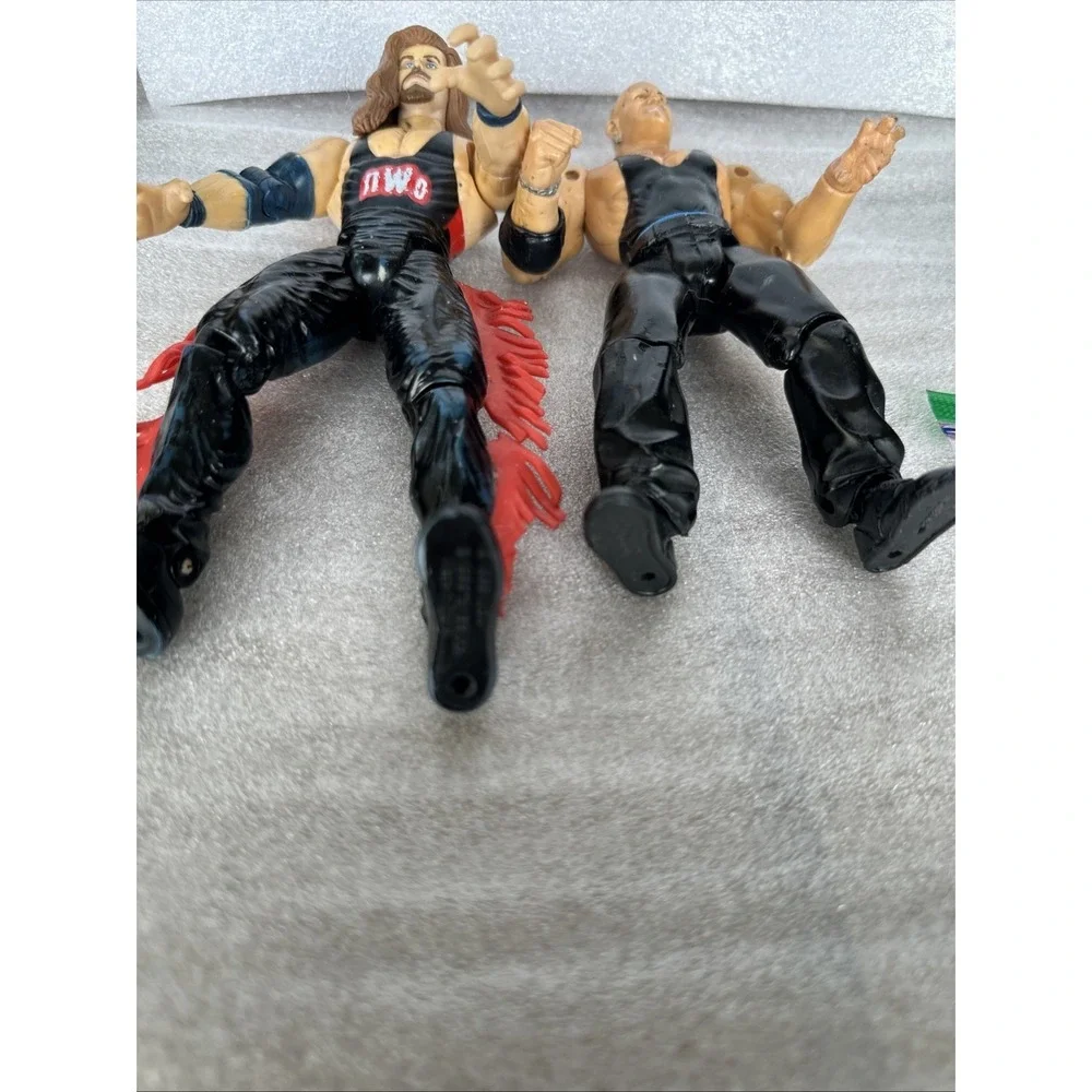 Vintage WCW Kevin Nash Slam N Crunch Konnan Figures 1999 Toy Biz WWF WWE